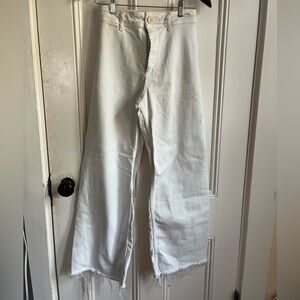 Zara Women’s Marine Straight Relaxed White Jeans